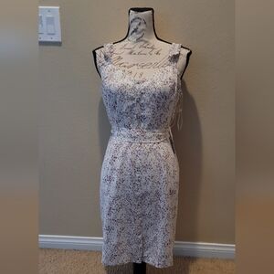 Lovestitch White and Purple Floral Midi Dress